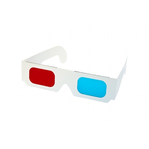 postzegel Bevestigen aan vervolgens Kartonnen 3D-bril rood/cyaan
